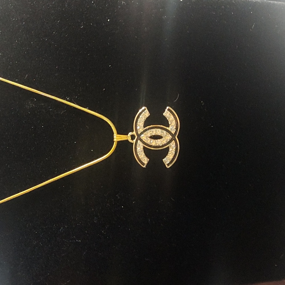 Chanel Authentic Stamped With Zircon Stones 18 K Gold Necklace - Picture 4 of 4